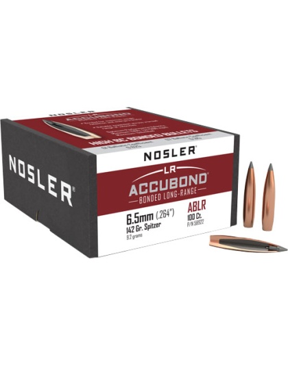 Nosler Bullets 6.5 mm .264 142 Grain Accubond Long Rifle 100 Count