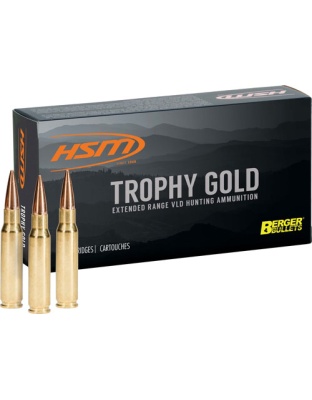 HSM Ammo Trophy Gold 6.5 Rem 140 Grain Berger Vld 20 Rounds 20 Boxes per Case