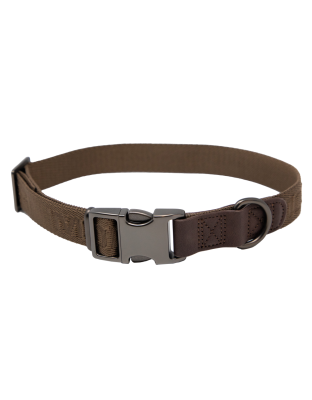 MoMarsh Adjustable Dog Collar 15"-23" Chocolate Brown