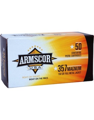 Armscor 357 Magazine 158 Grain Full Metal Jacket 50 Rounds 20 Boxes per Case