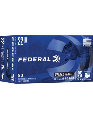 Federal.22 LR #12 Lead Birdshot 50 Rounds 50 Boxes per Case