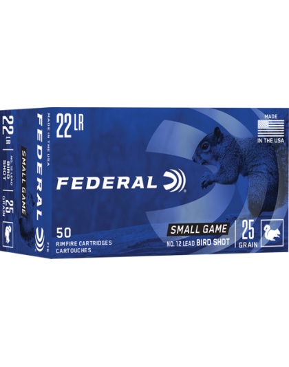Federal.22 LR #12 Lead Birdshot 50 Rounds 50 Boxes per Case