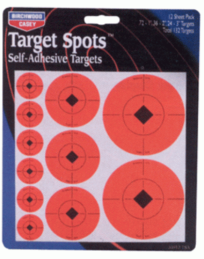 Birchwood Casey B/C Target Spots Assortment 1"-60/2"-30/3"-20