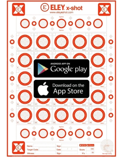 Eley X-Shot Targets 25 Pack