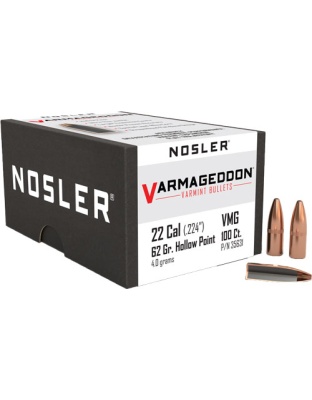 Nosler Bullets 22 Caliber.224 62 Grain Varmageddon Fbhp 100 Count
