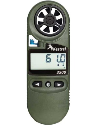 Kestrel Ballistics 3500NV Weather Meter Digital Psychrometer Od Green