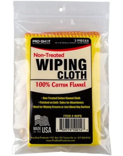 Pro-Shot Products Non-Treated Cloth 12"X12" 3-Pack