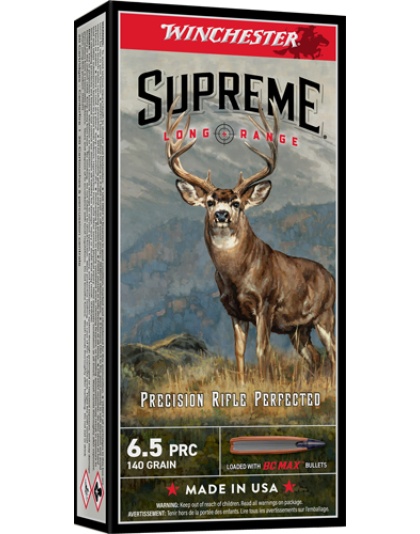Winchester Ammunition Supreme Long Rifle 6.5 Precision Rifle Cartridge 140 Grain Bc Max 20 Rounds 10 Boxes per Case
