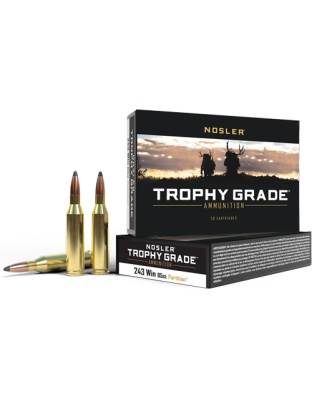 NOSLER TROPHY GRADE 243 WIN 85 Grain PARTITION TIP 20 Rounds