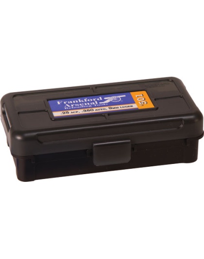 Frankford Arsenal Ammo Box 380 9 mm 50 Rounds Black/Smoke Hinge Top