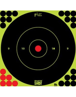 Pro-Shot Products Splatter Shot Target Bullseye 12" Green Peel/Stick 5EA