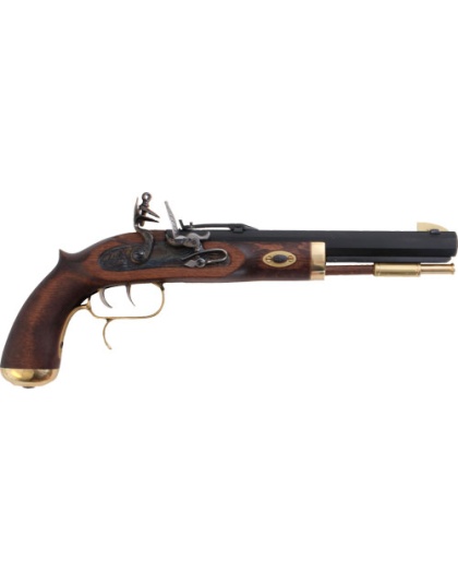 Traditions Trapper Pistol 50 Caliber Flintlock Blued/Hardwood