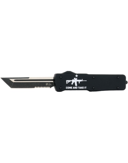 Templar Knife Large Zinc Out-the-Front Come & Take It AR 3.5" D2 Srtd